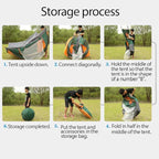 2 Person Instant Pop Up Lightweight Camping Tent, Outdoor Easy Set Up Automatic Family Travel Tent,Portable Backpacking Ultralight Waterproof Windproof Anti-UV Sun Shelter Tent…