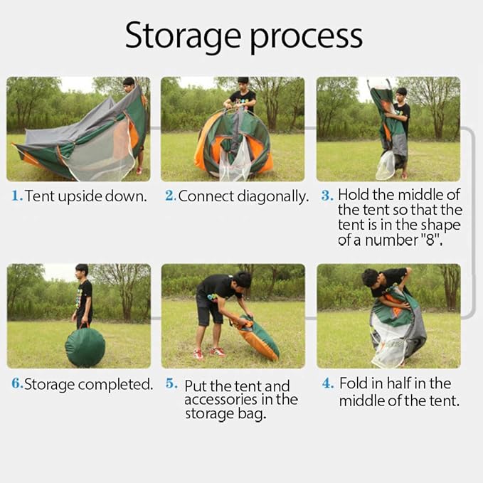 2 Person Instant Pop Up Lightweight Camping Tent, Outdoor Easy Set Up Automatic Family Travel Tent,Portable Backpacking Ultralight Waterproof Windproof Anti-UV Sun Shelter Tent…