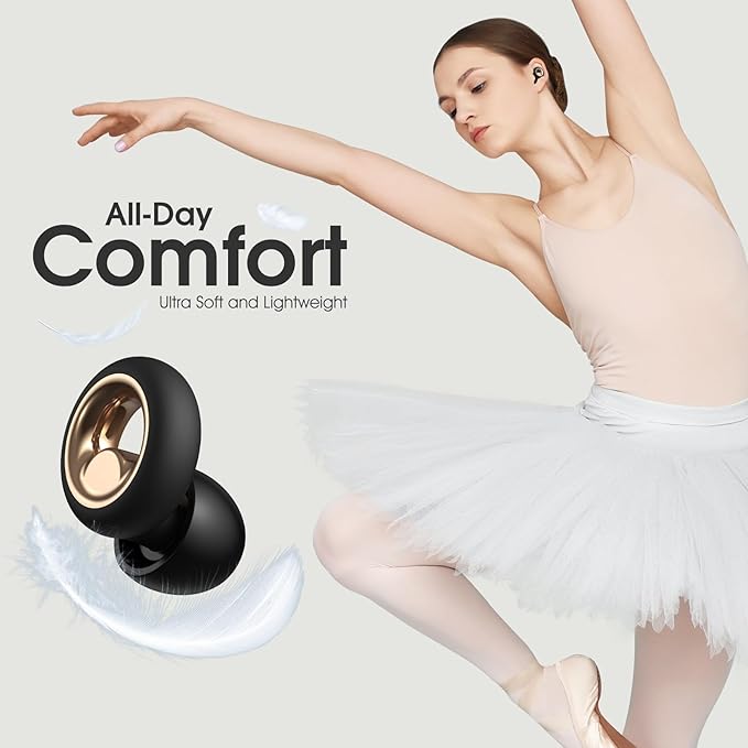 Noise Cancelling Ear Plugs for Sleeping, 55dB Reusable Soft Silicone Earplugs for Snoring, Travel, Concerts & Work, Comfortable Hearing Protection(Graphite)