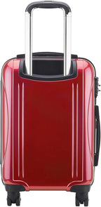 Delsey Luggage Helium Aero, International Carry On Luggage, 19", Front Pocket Hard Case Spinner Suitcase, Brick Red