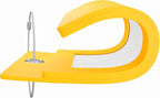 Gostwo 2 Pack Luggage Tags for Suitcases, 26 Initial Letter Travel Luggage Baggage Identification Labels ID Tag Fully Bendable Tags with Stainless Steel Loop (Yellow) (Letter T)