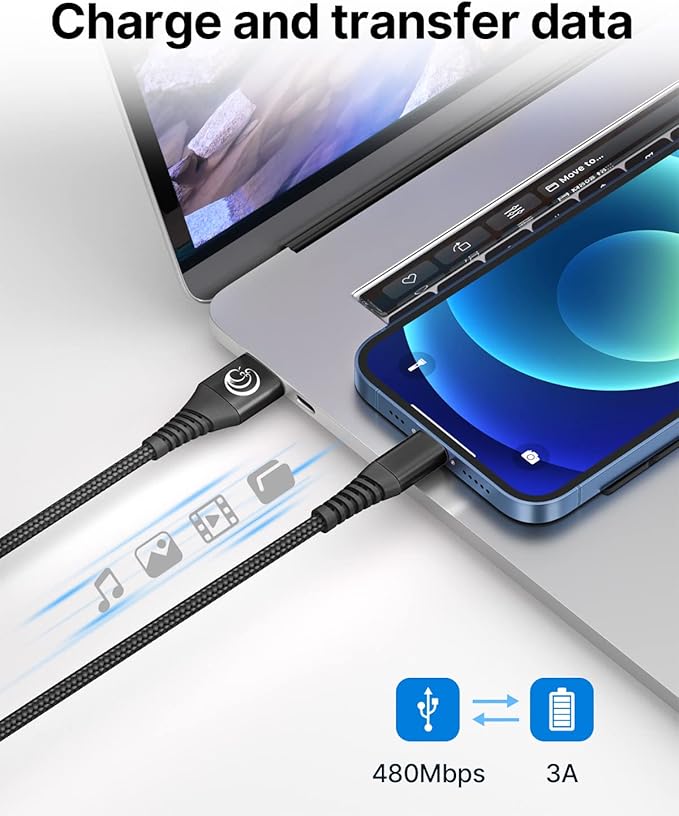 Aioneus iPhone Charging Cable 6ft 2Pack, MFi Certified USB A to Lightning Cable Nylon Braided Fast Charger Cord for Apple iPhone 14 13 12 11 Pro XS Max XR 10 8 7Plus SE