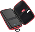 Hermitshell Hard Travel Case for Ekrist/LanLuk Portable Charger Power Bank 25800mAh (Black + Red Zipper)