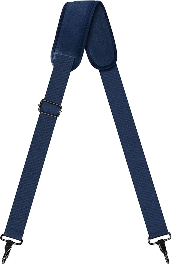 72 inch Shoulder Strap, Universal Replacement Laptop Shoulder Strap with Adjustable Buckles and Metal Hooks for Briefcase Laptop Messenger Bag Crossbody Bag Luggage/Duffel, Blue