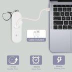 Personal Safety Alarm - Waterproof Rechargeable Security Alarm - 140dB Extra Loud Siren & Strobe Light - Self Defense Keychain - Gift for Women, Teenagers, College Girls, Seniors (White)