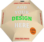 Custom Umbrellas Personalized Umbrella with Pictures Logo Text Customize Foldable Umbrella Compact Travel Umbrella Gifts for Men Women