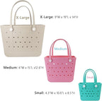 Lightweight Extra large Rubber Beach Bag Small mini Tote Bag for Gym Waterproof medium Open Handbag for Pool Sports