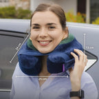 Cabeau Softest Neck Pillow for Travel – Evolution Earth Deluxe – 360° Head, Neck and Chin Support for Sleeping – Sustainable Memory Foam - Removable, Washable Cover with Compact Carrying Case (Fire)