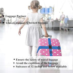 2 Pack Luggage Straps, Bright Colors Adjustable Suitcase Belts with Quick Release Buckle (DarkBlue)