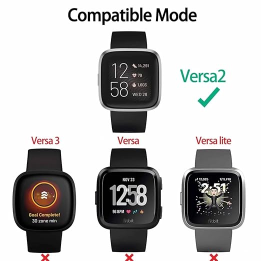 YCWZZH Fast Wall Charger for Fitbit Versa 2, USB Charging Cable Cord, Not for Versa 2 Lite, Black, 5V, 100-240V, 50-60Hz, Travel, Fast Charging