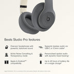 Beats Studio Pro Premium Wireless Over-Ear Headphones- Up to 40-Hour Battery Life, Active Noise Cancelling, Great for Travel & Commuting, Apple & Android Compatible - Exclusive Sand Gray
