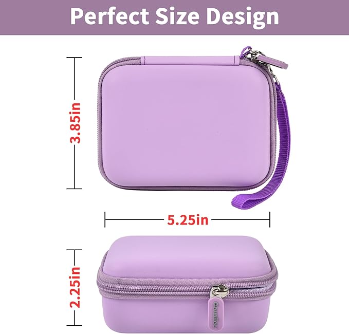 【NOT Included Power Bank】Portable Charger Case Holds 2PCS for iWalk/for Swyop/for Feob/for Charmast/for JEJILL/for LanLuk/for VEGER/for Taegila/for Kuulaa and More Small Charging Battery Pack, Purple