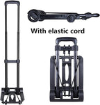 Eujgoov Small Folding Hand Truck 2 Wheels Dolly Portable Luggage Trolley Cart Lightweight for Travel Shopping