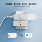 Multi Plug Wall Outlet 2pack, Multiple Outlet Splitter, 3-Plug Wall Adapter, MultiPlug Outlet Extender, Multiple Plugs in One Outlet, Cruise Essentials, Electrical Wall Outlet Splitter
