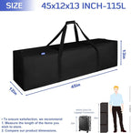 INFANZIA 45inch Sports Duffel Travel Bag, 115L Extra Large Duffel Luggage Bag with Upgrade Zipper, Water Resistant & Foldable Equipment Storage Bag for Camping Tent Tripod Fishing, 2PCS
