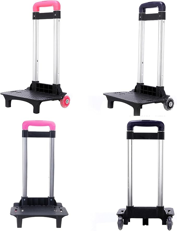 2 Backpack Trolley Aluminium Alloy Foldable Trolley Cart ' s Luggage Travel Hand Cart for Backpack Folda