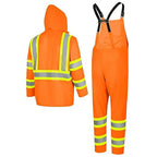 Pioneer Hi Vis Lightweight Waterproof Safety Rain Suit - Reflective Work Rain Gear for Men and Women