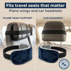 SeatSleeper Travel Pillow Alternative Stops Bobbing | Airplane Head Straps and Car Support Band | Great on Travel Upright | Super Comfy Neck Support | Small & Compact
