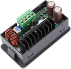 DROK DC Buck Converter Adjustable Color LCD Display, 6-55V to 0-50V 5A Step Down Converter Voltage Regulator Power Supply