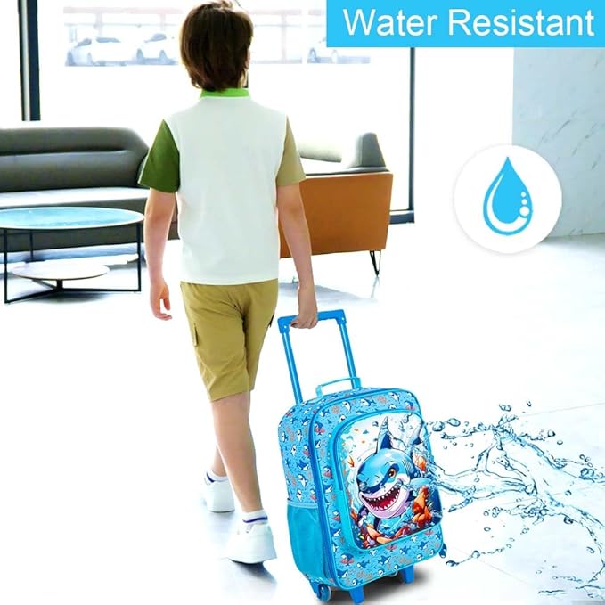 WZLVO Kids Luggage for Boys and Girls, Cute Dinosaur Unicorn Rolling Wheels Suitcase for Toddler Children