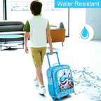 WZLVO Kids Luggage for Boys and Girls, Cute Dinosaur Unicorn Rolling Wheels Suitcase for Toddler Children