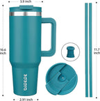 BJPKPK Insulated Tumblers With Handle And Straw 40 oz Stainless Steel Tumbler Cups With Lid,Laguna