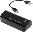VOLT+ Portable AA Battery Travel Charger Compatible with Samsung Galaxy Book 2 PowerBank Emergency with LED Safety Light! (Takes 2 AA Batteries,USB Type-C)