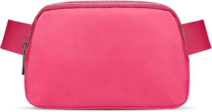 JSJ Mini Fanny Pack for Women & Men,Valentines Day Gifts for Girls Teens Kids Daughter Sister Her,Trendy Stuff Crossbody Bags Cute Everywhere Belt Bags.(Pink Glow)