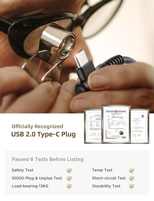 AINOPE USB to USB C Cable [5-Pack, 3.3ft] 3.1A Type C Charger Fast Charging, Right Angle USB to C Cable for Galaxy A15 A25 A35 A55 A54, S10+ S10 S9, Note 20 10 9, LG V30, Moto G, iPhone 16 15 Cord
