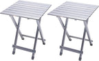 SUNNYFEEL Folding Camping Table - Lightweight Aluminum Portable Picnic Table, 18.5x18.5x24.5 Inch for Cooking, Beach, Hiking, Travel, Fishing, BBQ, Indoor Outdoor Small Foldable Camp Tables