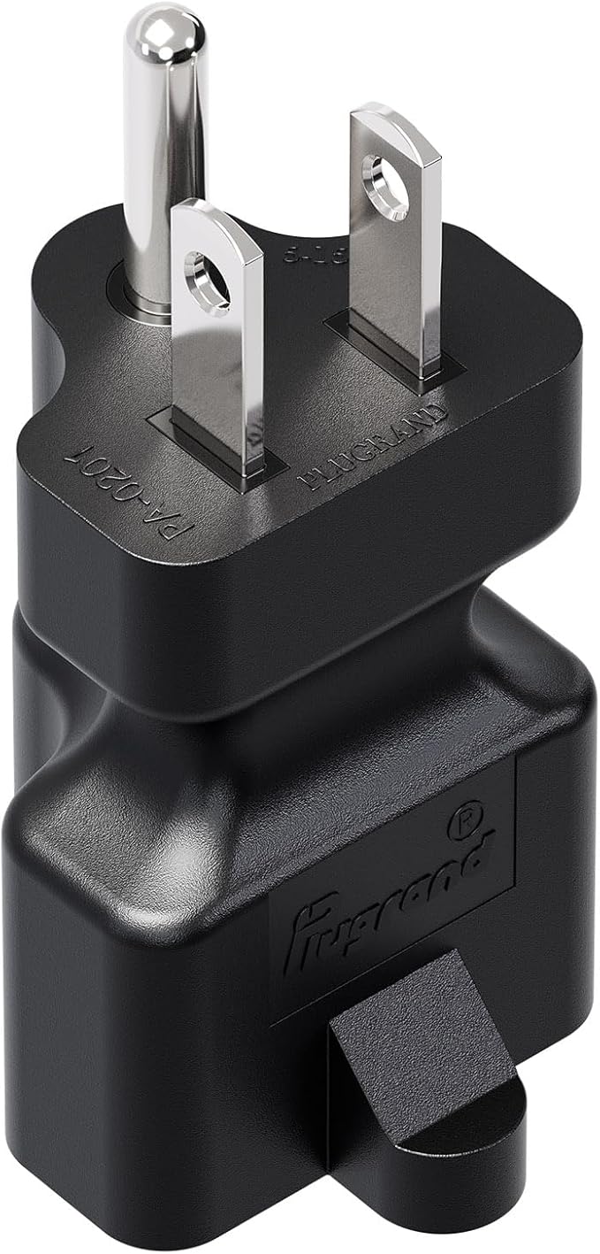 15 Amp Household AC Plug to 20 Amp T Blade Power Adapter,15 Amp to 20 Amp Plug Adapter Converter Nema 5-15P to 5-15R/5-20R Comb AC Adapter
