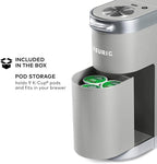 Keurig K-Mini Plus Single Serve K-Cup Pod Coffee Maker, with 6 to 12oz Brew Size, Stores up to 9 K-Cup Pods, Travel Mug Friendly, Studio Gray