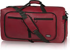 Fmeida 65L Duffle Bag with Shoes Compartment, Foldable Travel Duffel Bags for Men Women, Large Packable Travel Bag Water Repellent & Tear Resistant (Red)