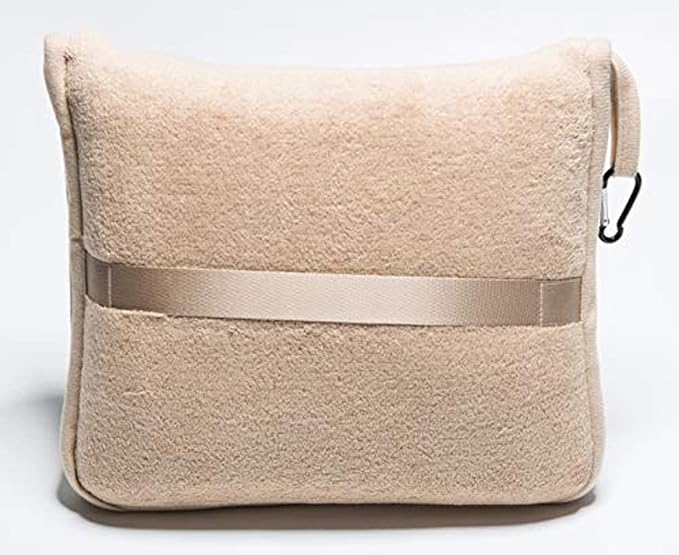 BlueHills Soft Long Travel Blankets 70X48 inches Large Plush Value Pack of 2 - Premium Airplane Travel Essential Flight Throw in a Bag Compact for Plane Travel Gift – Gray and Beige