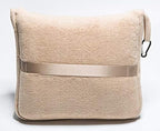 BlueHills Soft Long Travel Blankets 70X48 inches Large Plush Value Pack of 2 - Premium Airplane Travel Essential Flight Throw in a Bag Compact for Plane Travel Gift – Gray and Beige