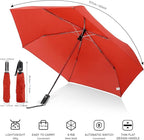 Compact Travel Umbrella for Purse - Flat Handle, Waterproof for Light Rain