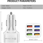 Amiss Car Charger Adapter, 6 USB Multi Port, Fast Charger, Include QC 3.0 and 5 Other Ports, Car Interior Accessories, Fit for iPhone 13/12/11/pro, Samsung Galaxy/Note S10/S9/S8 - White（2PCS）