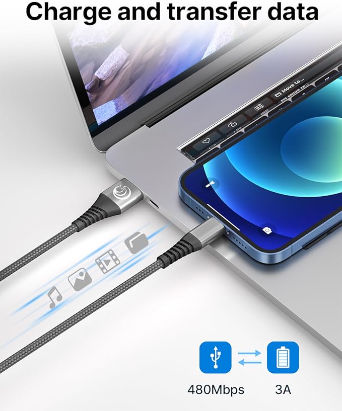 Aioneus iPhone Charger 6FT 2Pack, USB A to Lightning Cable Nylon Braided iPhone Charger Cord Fast Charging for iPhone 14 13 12 11 XS Max XR 8 7Plus SE