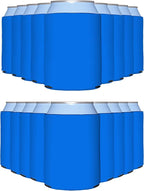 PartyPrints 1000 Pack Cerulean Blank Can Cooler Sleeves, Customizable Bulk Can Coolers, Extra-Thick Collapsible Drink Insulator Sleeve, Beer Can Coolers for Party Beverages