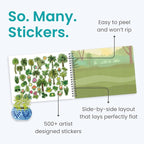 Plants and Mushroom 500+ Kids Sticker Book by Cupkin Toddler Airplane Travel Activity Coloring and Sticker Book, Road Trip Essentials, 12 Coloring Pages 12 Scenes for Ages 2–8 Years