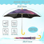 ALAZA Kids Umbrella Stick Umbrellas Cute Umbrella for Boys Girls Toddler UV/Sun Rain Windproof
