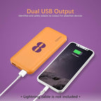 Miady 2-Pack 10000mAh Dual USB Portable Charger, Type-C Fast Charging Power Bank, Backup Battery Pack Compatible with iPhone 16/15/14/13 Galaxy S24/22 iPad Android etc (Yellow+Purple)