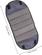 Portable Foot Hammock Travel Foot Rest for Airplane Under Desk Office Use, Breathable Plush Deep Gray Footrest for Long Flights and Travel