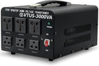Cantonape Voltage Transformer Converter 3000 Watt Step Up/Down Convert from 110-120 Volt to 220-240 Volt and from 220-240 Volt to 110-120 Volt with 3 US Outlets, 3 Universal Outlets
