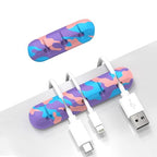 INCHOR Cable Organizer, Cord Organizer Cable Management, Cable Clips USB Cable Holder Wire Organizer Cord Clips,(5, 3 Slots Colourful)