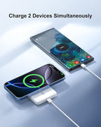 5000mAh Magnetic Portable Charger, Ultra Slim Magnetic Power Bank with USB-C Cable Compatible with iPhone 17/16/15/14/13/12 Series