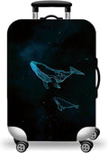 WUJIAONIAO Travel Luggage Cover Baggage Suitcase Cover Protector Skins 18-32 Inch (dolphin, L (for 25-28 inch luggage))
