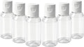 TRENDBOX 6 Pack Plastic Empty Bottles with Flip Cap for Shampoo, Lotions, Liquid Body Soap, Cream (1 oz / 30 ml)