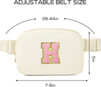 Gitus Personalized Gifts Birthday Gifts for Girls Fanny Pack Cross Body Bags with Initial Letter Preppy Stuff Gifts for Her Girlfriend Wife Sister Friends Mom (Ivory-H)