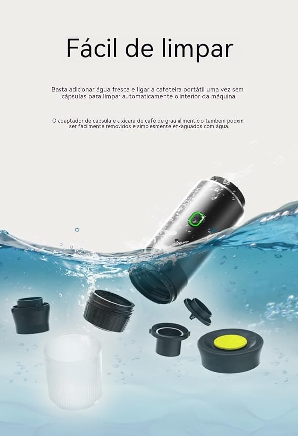 Wireless Portable Electric Coffee Maker with USB-C, Self-Heating, Rechargeable Espresso Coffee Machine for Travel, Camping, RV,Home,Office (green)